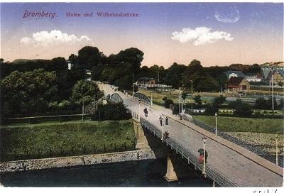 Bromberg - Hafen und WilhelmsBrcke 1913