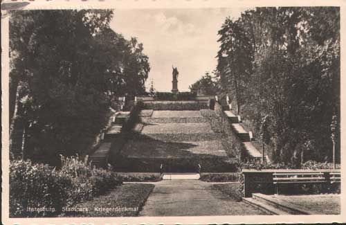 Insterburg - Stadtpark. Kriegerdenkmal